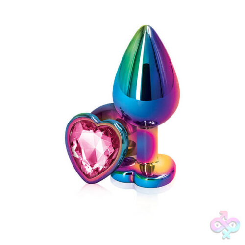 nsnovelties Sex Toys - Rear Assets - Multicolor Heart - Medium - Pink