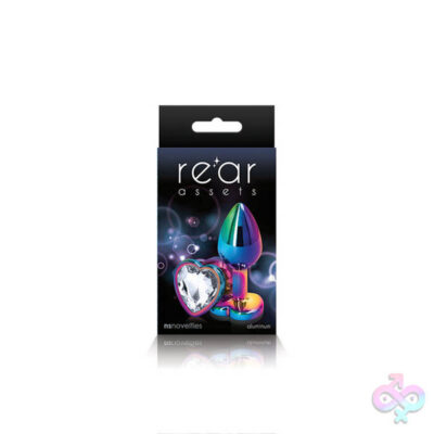 nsnovelties Sex Toys - Rear Assets - Multicolor Heart - Small - Clear