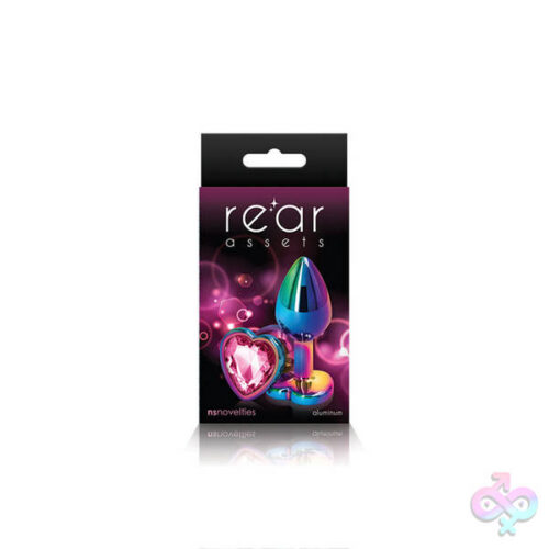 nsnovelties Sex Toys - Rear Assets - Multicolor Heart - Small - Pink
