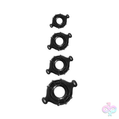 Renegade Vitality Rings Black 4-pack cock ring set by nsnovelties