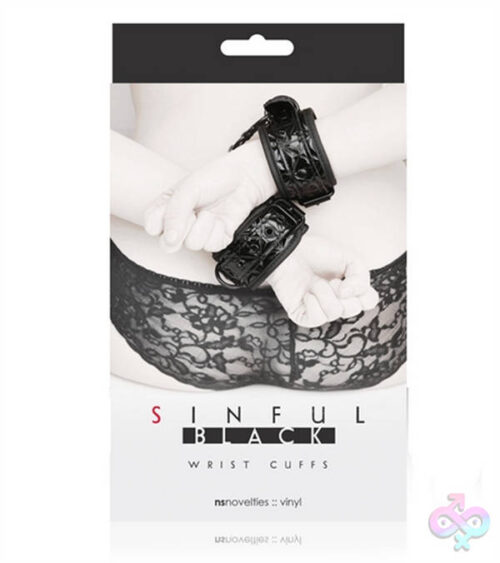 nsnovelties Sex Toys - Sinful Wrist Cuffs - Black