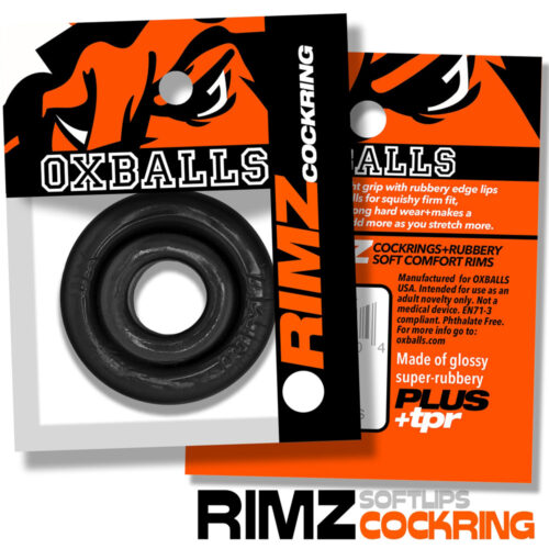 Rubber Cock Ring Rimz Big Single Black By Oxballs