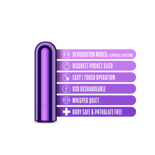 Bullet Vibrator Kool Vibes - Rechargeable Mini Purple By Blush