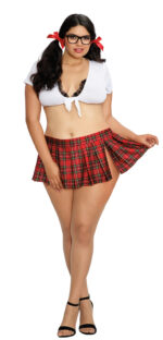 homeroom hottie - white/red - one size Multi by Dreamgirl