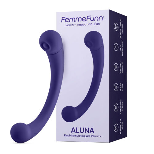 Intense Vibrator Aluna Dual Stimulating Arc Purple By Femme Funn