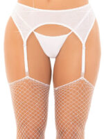 lace garterbelt - one size - black Rhinestone Garter Belt White by Leg Avenue