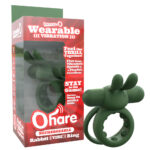 rabbit cock ring vibrator Rechargeable Ohare Green by Screaming O