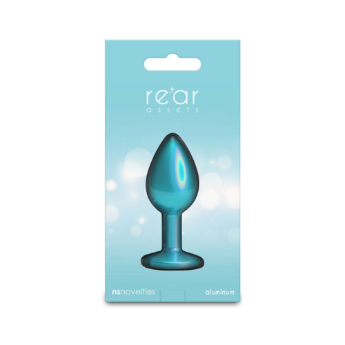 Iridescent Anal Plug Rear Assets Teal By Nsnovelties