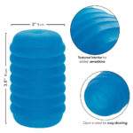penis head stimulator Pop Sock Ribbed Blue by CalExotics
