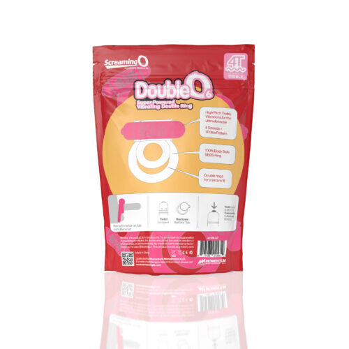 Vibrating Cock Ring With Clit Stimulator Screaming O 4T - Double O 6 Super Powered Double Pink By Sc
