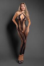 make your move footless open crotch bodystocking - os - black by Fantasy Lingerie