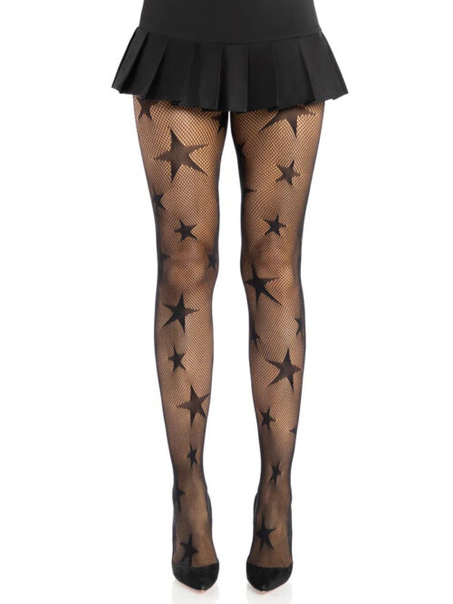 Star Net Tights Black By Leg Avenue