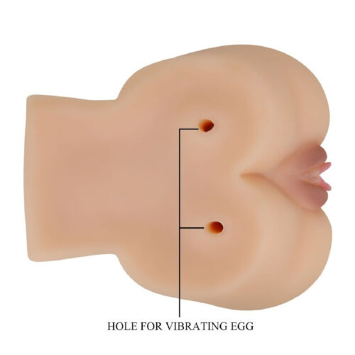 Vibrating Egg Bullet Kylie Realistic Vagina And Ass Vibrator Beige By Pretty Love