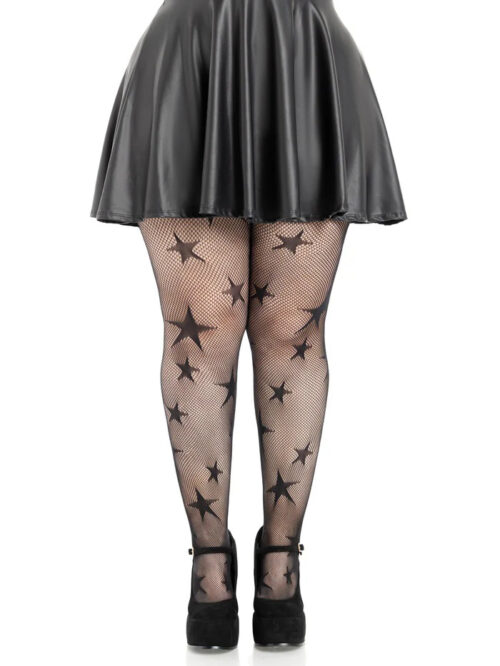 Star Net Tights Black By Leg Avenue
