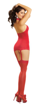 sheer garter dress Red by Dreamgirl