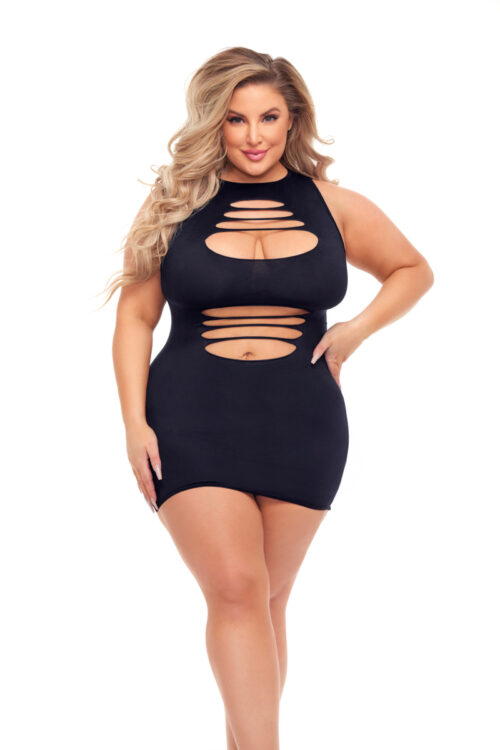 Clit Sucker Toy Can'T Commit Dress Black By Pink Lipstick