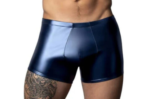 Male Chastity Device Liquid Onyx 2.0 Short Blue By Male Power