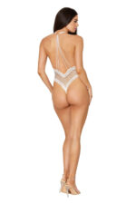 teddy - one size - burgundy White by Dreamgirl