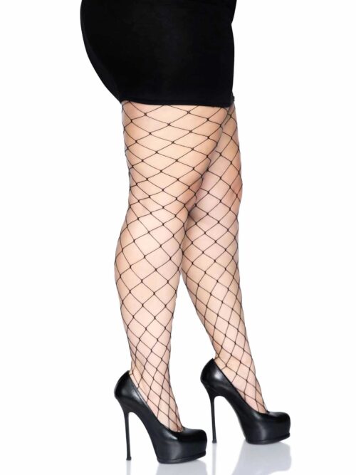 Double Fence Net Pantyhose Black By Leg Avenue