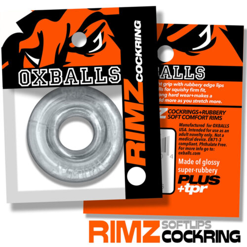 Rubber Cock Ring Rimz Single Clear By Oxballs