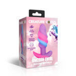 silicone anal plugs Unicorn Swirl Butt Plug Multi by XR Brands