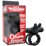 rabbit cock ring vibrator Rechargeable Ohare Black by Screaming O