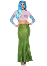 shimmer spandex mermaid costume maxi skirt - medium-large Green by Leg Avenue