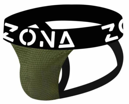 Male Vibrating Underwear Army Edge Jockstrap Green By Zona Mens Underwear