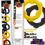 cock rings near me Gearheads 5 Pack Spinner Yellow by Oxballs