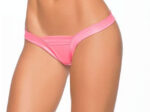 crotchless panty Wet Low Back v Strap Shiny Thong - Medium/large Pink by Mapale