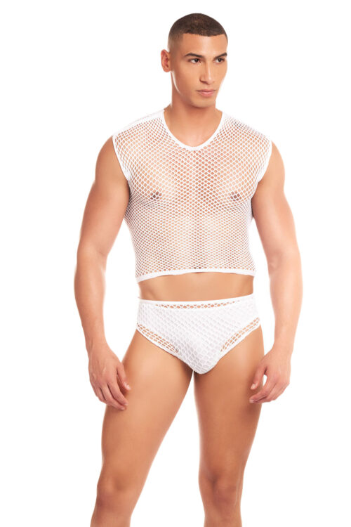 Male Masturbation Technigues Net Flex 3Pc Set - Large/Xl White By Pink Lipstick